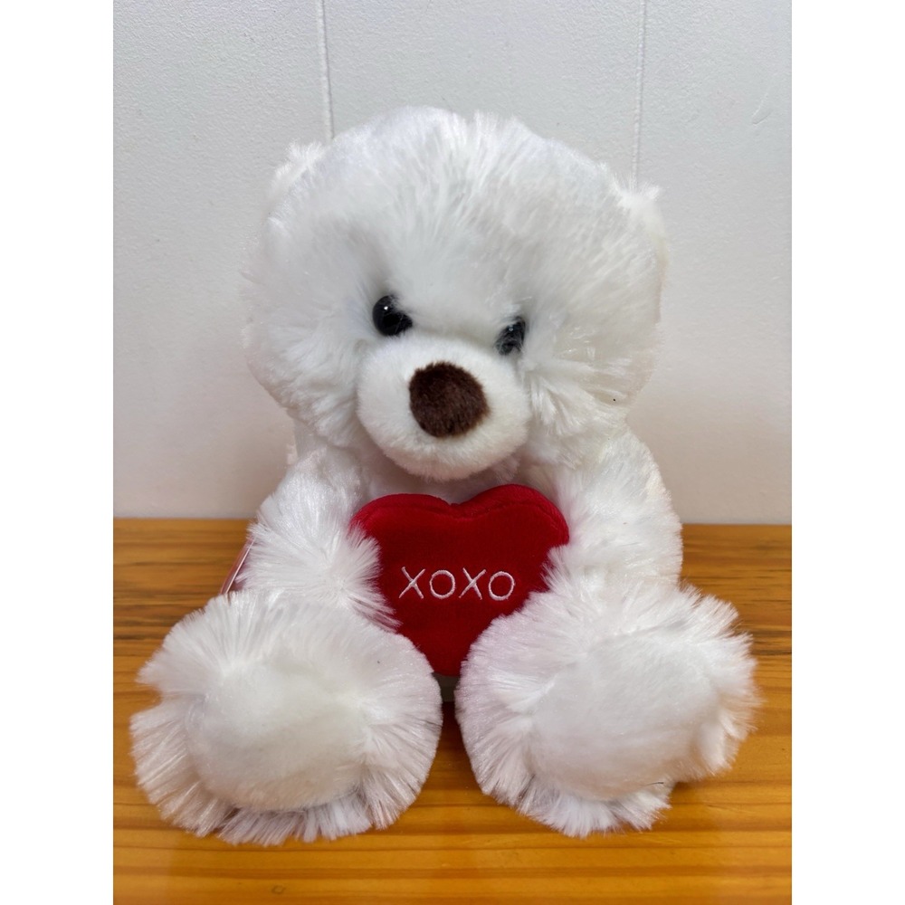 Hallmark Hugs &‎ Kisses Valentine's White Plush Teddy Bear NEW